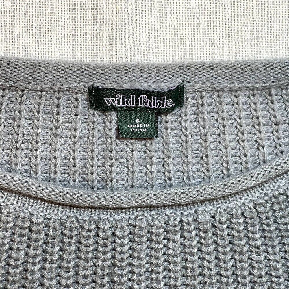 Wild Fable | Gray Cropped Sweater | Small - Picture 6 of 7